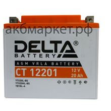 Delta 20Ah CT-12201 (YTX20L-BS, YTX20HL-BS, YB16L-B,  YB18L-A)