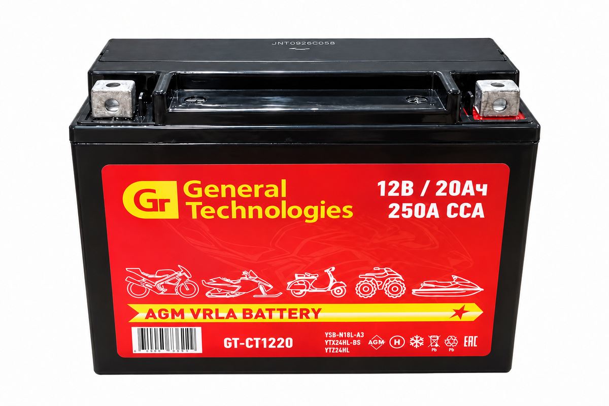 GT 12V 20Ah CT1220 (Y50-N18L-A3, YTX24HL-BS)